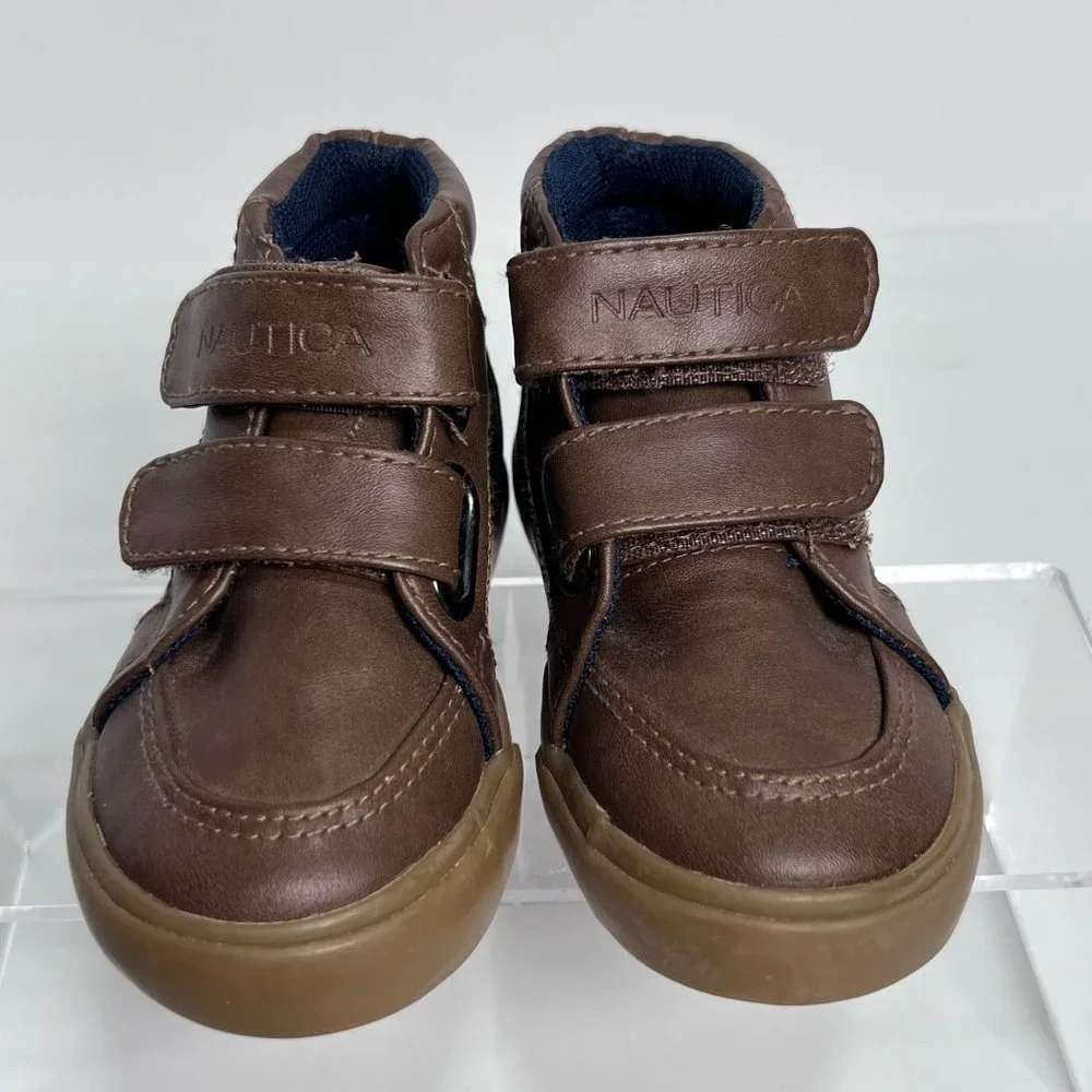 Nautica Chukka Boot Toddler Size 5‎ Brown Adjustable Strap Dress Shoe Bootie